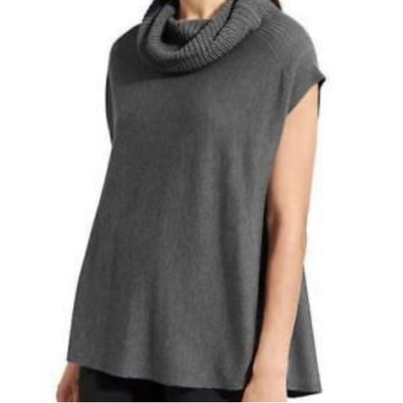 Athleta Tops - Athleta Kennewick Gray Cowl Neck Merino Wool Blend Short Sleeve Top XXS